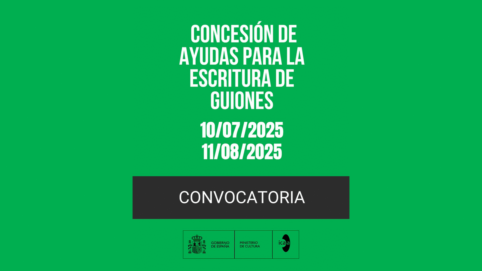 El ICAA abre la convocatoria de sus ayudas a guionistas con un 45% del ...